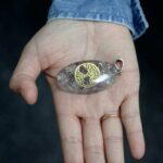 Orgonite Power Pendant - 7 Stone Chakra Oval with Tree - Image 4