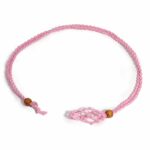 Crystal Gemstone Necklace Cord 45cm/18inch - Pink - Image 5