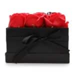 Soap Flower Gift Bouquet - 9 Red Roses - Square - Image 10