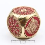 Feng Shui Fortune - Red & Brass Prosperity Cube - Flat - Image 2