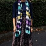 Boho Java Art Stole/Scarf - Multi Stripes - 62x200cm - Image 5