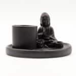 Multi Purpose Buddha Incense Plate - Ceramic Matt Black - Image 8