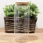 Cottage Bamboo Glass Jar - 25cm - Image 3