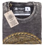 Large Stone Washed Teashirt - Chakra - Dark Grey - Image 2