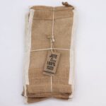 Lrg Washed Jute Pouch - 26x15cm - Image 4