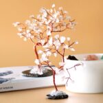 Gemstone Tree - Rock Quartz on Black Agate Base (35 stones) - Image 2