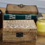 White Washed Wooden Box - 6x4 Slavic Design - Image 6