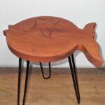 Albasia Wood Fish Stand - Terracotta - Image 2