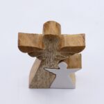Mango Wood Angel in Angel - White Enamel - Image 6