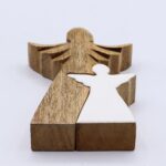 Mango Wood Angel in Angel - White Enamel - Image 8