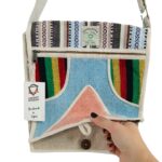 Hemp Laptop Messenger Bag - Triangle - Image 2