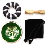 Tree of Life Singing Bowl Set- Green 10.7cm - Image 5