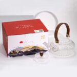 Glass Infuser Teapot - Clear Ribbed Pearl - 850ml - Image 3