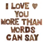 Colour Rustic Bark Letters - LOVE (4)