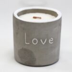 Med Concrete Soy Candle  - Love - Purple Fig & Casis - Image 10