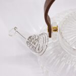 Glass Infuser Teapot - Clear Ribbed Pearl - 850ml - Image 4