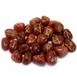 Runes Stone Set in Pouch - Red Aventurine - Image 2