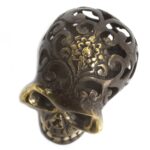 Vintage Brass Skull - Lrg - Image 3