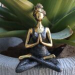 Yoga Lady Figure -  Bronze & Black 24cm - Image 5
