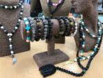 Bronze Skull / Blood Stone - Gemstone Bracelet - Image 2