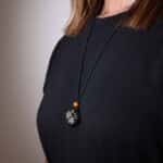 Crystal Gemstone Necklace Cord 45cm/18inch - Black - Image 5