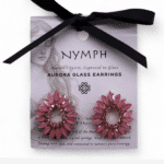 Soft Pink - Vintage Glass - Loop - Earrings - Image 4