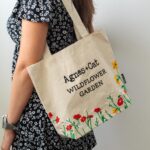 Agnes + Cat Wildflower Garden Tote Bag - Red Flowers - Image 4