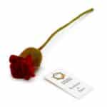 6x Felt Flowers - Red Roses - Image 2