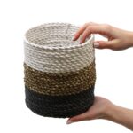 Seagrass Basket Set - Green / Natural / White - Image 7