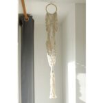 Macrame Pot Holder - Long With Ratten Hoop - Image 5