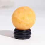 Yellow Jade Planet on a Sola Goldstone Stand - 40mm (30x15mm stand) - Image 3
