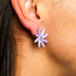 Lavender - Vintage Glass - Flowers - Earrings - Image 6