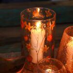 Natural Floral Glass - Tall Vase Candle Holder - Rose - (19x11cm) - Image 11