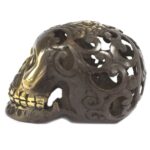 Vintage Brass Skull - Lrg - Image 5