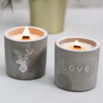 Med Concrete Soy Candle - Stag Head - Whiskey & Woodsmoke - Image 3