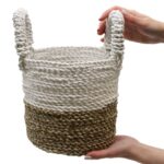 Seagrass Basket Set - Green / Natural / White - Image 8