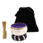 Yin & Yang Singing Bowl Set- White/Purple 10.7cm - Image 2