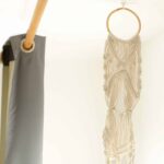 Macrame Pot Holder - Long With Ratten Hoop - Image 3
