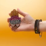 Soapstone Hamsa Incense Holder 9x6cm - Tree of Life - Image 3