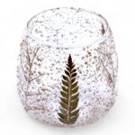 Natural Floral Glass - Straight Candle Holder -  Pino - (10x9cm) - Image 7
