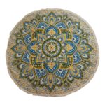 Large Mandala Roundy Art (180cm) - Yellow & Blue - Image 4