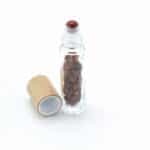 Gemstone Essential Oil Roller Bottle - Red Jasper  - Wooden Cap + Gemstone Roller Tip for 5ml Bottle - Red Jasper - Image 2