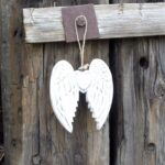 Hand Crafted Small Double Angel Wing & Heart - 15cm - Image 3