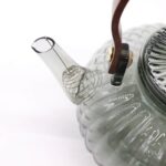 Glass Infuser Teapot - Charcoal Ribbed Pearl - 950ml - Image 3