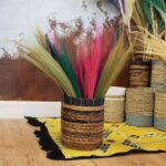 Set 4 - Pampas Long Broom - Vivid colours - Image 4
