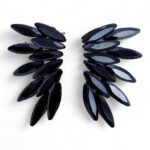 Jet Black - Vintage Glass - Faries - Earrings - Image 5