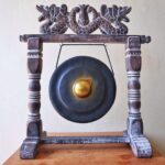 Small Healing Gong in Stand - 25cm - Black - Image 7