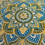Large Mandala Roundy Art (180cm) - Yellow & Blue - Image 3