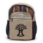 Large Hemp Backpack - Bohdi Tree Design - Image 4