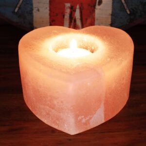 Salt Candle Holder - Med Heart